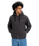 The Quiksilver Mens Straight Out Insulated Hooded Jacket in Tarmac