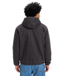 The Quiksilver Mens Straight Out Insulated Hooded Jacket in Tarmac