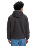 The Quiksilver Mens Straight Out Insulated Hooded Jacket in Tarmac