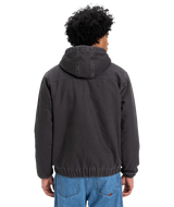 The Quiksilver Mens Straight Out Insulated Hooded Jacket in Tarmac