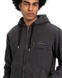 The Quiksilver Mens Straight Out Insulated Hooded Jacket in Tarmac