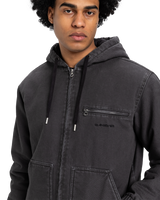 The Quiksilver Mens Straight Out Insulated Hooded Jacket in Tarmac