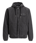 The Quiksilver Mens Straight Out Insulated Hooded Jacket in Tarmac