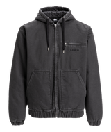 The Quiksilver Mens Straight Out Insulated Hooded Jacket in Tarmac