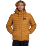 The Quiksilver Mens Scaly Hooded Jacket in Bone Brown