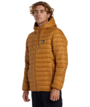 The Quiksilver Mens Scaly Hooded Jacket in Bone Brown