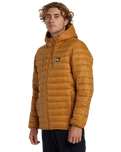 The Quiksilver Mens Scaly Hooded Jacket in Bone Brown