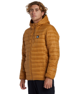 The Quiksilver Mens Scaly Hooded Jacket in Bone Brown