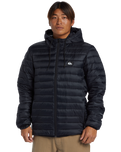 The Quiksilver Mens Scaly Hooded Jacket in Black