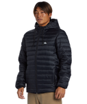 The Quiksilver Mens Scaly Hooded Jacket in Black