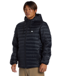 The Quiksilver Mens Scaly Hooded Jacket in Black