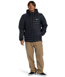 The Quiksilver Mens Scaly Hooded Jacket in Black