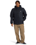 The Quiksilver Mens Scaly Hooded Jacket in Black