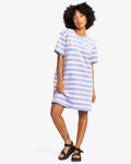 The Quiksilver Womens Collection Womens Uni Towel T-Shirt Dress in Hydrangea