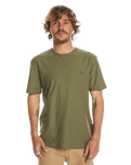 The Quiksilver Mens Slub T-Shirt in Four Leaf Clover