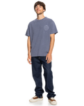 The Quiksilver Mens Emby Mineral T-Shirt in Estate Blue