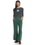 The Quiksilver Womens Collection Womens Uni Cord Elasticated Trousers in Forest