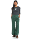 The Quiksilver Womens Collection Womens Uni Cord Elasticated Trousers in Forest