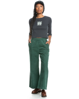 The Quiksilver Womens Collection Womens Uni Cord Elasticated Trousers in Forest