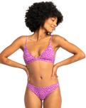 The Quiksilver Womens Collection Womens Uni Champion Sound Bikini Bottoms in Violet Heritage