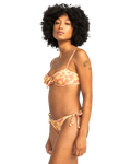 The Quiksilver Womens Collection Womens Uni Love Blows Bikini Bottoms in Canyon Clay 2 Tones Flower