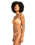 The Quiksilver Womens Collection Womens Uni Love Blows Bikini Bottoms in Canyon Clay 2 Tones Flower