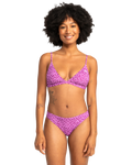 The Quiksilver Womens Collection Womens Uni Champion Sound Bikini Top in Violet Heritage