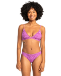 The Quiksilver Womens Collection Womens Uni Champion Sound Bikini Top in Violet Heritage