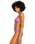 The Quiksilver Womens Collection Womens Uni Champion Sound Bikini Top in Violet Heritage