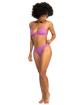 The Quiksilver Womens Collection Womens Uni Champion Sound Bikini Top in Violet Heritage