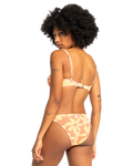 The Quiksilver Womens Collection Womens Uni Love Blows Bikini Top in Canyon Clay 2 Tones Flower