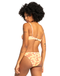 The Quiksilver Womens Collection Womens Uni Love Blows Bikini Top in Canyon Clay 2 Tones Flower