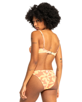 The Quiksilver Womens Collection Womens Uni Love Blows Bikini Top in Canyon Clay 2 Tones Flower