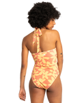 The Quiksilver Womens Collection Womens Uni Love Blows Swimsuit in Canyon Clay 2 Tones Flower