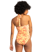 The Quiksilver Womens Collection Womens Uni Love Blows Swimsuit in Canyon Clay 2 Tones Flower