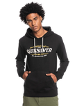 The Quiksilver Mens Check On It Hoodie in Black