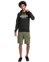 The Quiksilver Mens Check On It Hoodie in Black