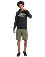 The Quiksilver Mens Check On It Hoodie in Black