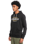 The Quiksilver Mens Check On It Hoodie in Black