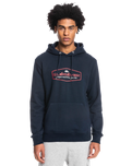 The Quiksilver Mens Omni Lockup Hoodie in Navy Blazer