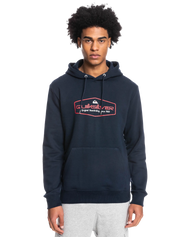 The Quiksilver Mens Omni Lockup Hoodie in Navy Blazer