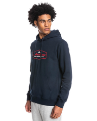 The Quiksilver Mens Omni Lockup Hoodie in Navy Blazer