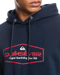 The Quiksilver Mens Omni Lockup Hoodie in Navy Blazer