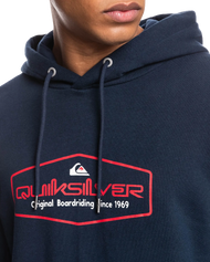 The Quiksilver Mens Omni Lockup Hoodie in Navy Blazer