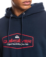 The Quiksilver Mens Omni Lockup Hoodie in Navy Blazer