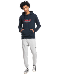 The Quiksilver Mens Omni Lockup Hoodie in Navy Blazer