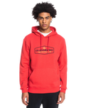 The Quiksilver Mens Omni Lockup Hoodie in Red