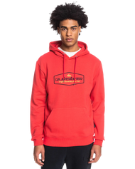 The Quiksilver Mens Omni Lockup Hoodie in Red