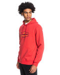 The Quiksilver Mens Omni Lockup Hoodie in Red