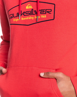 The Quiksilver Mens Omni Lockup Hoodie in Red